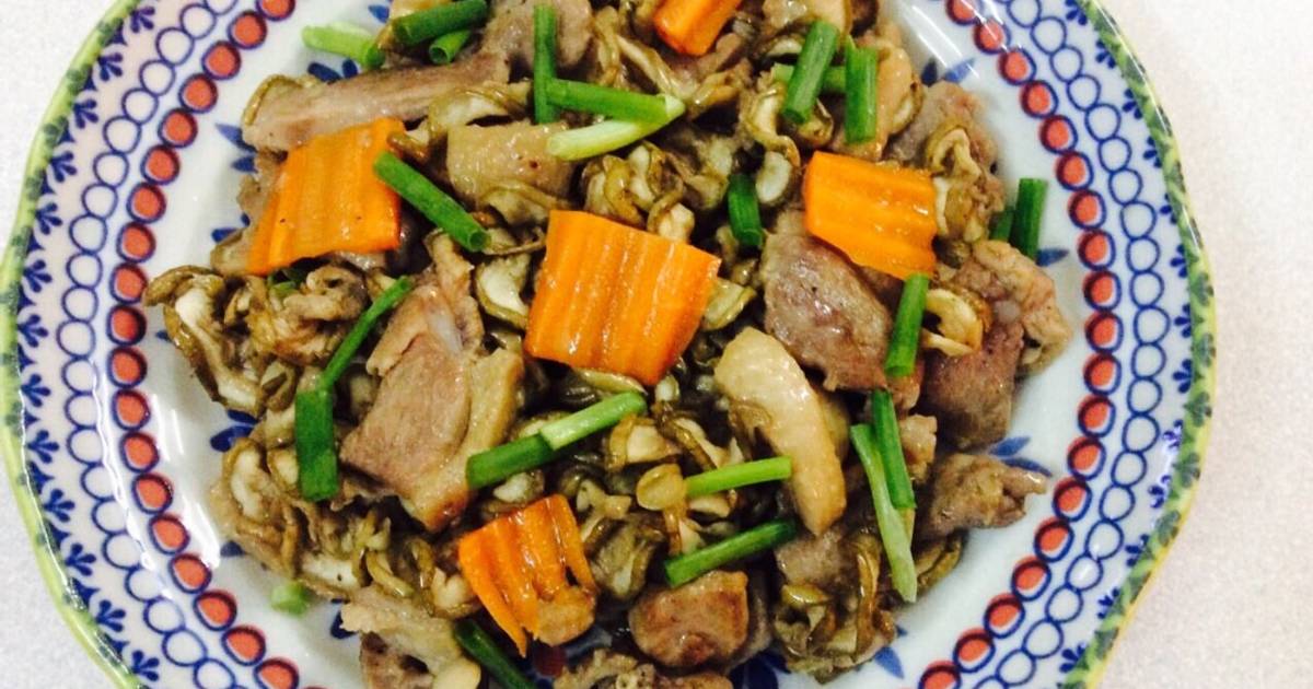 Bầu khô xào thịt vịt