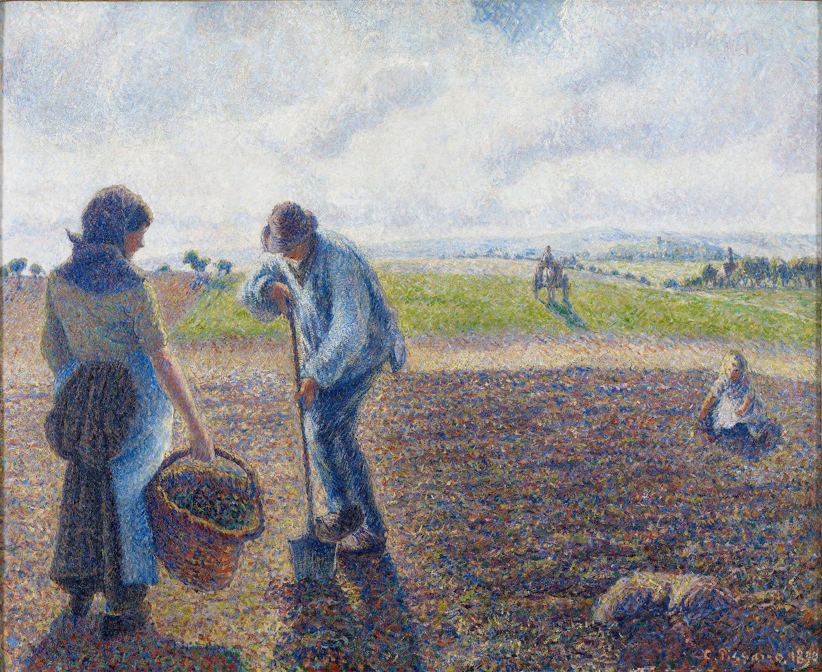Paysans dans les champs Éragny Peasants in the Fields Éragny 1890