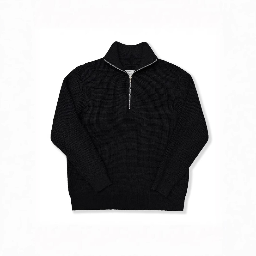 Unisex knitted sweater with zipper