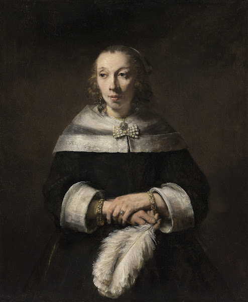 Portrait of a Lady with an Ostrich Feather Fan c 1656 1658