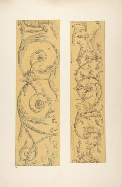 Two designs for decorative borders in strapwork and rinceaux 183097