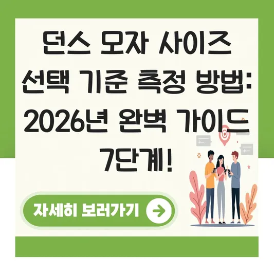 던스 모자 사이즈 선택 기준 측정 방법