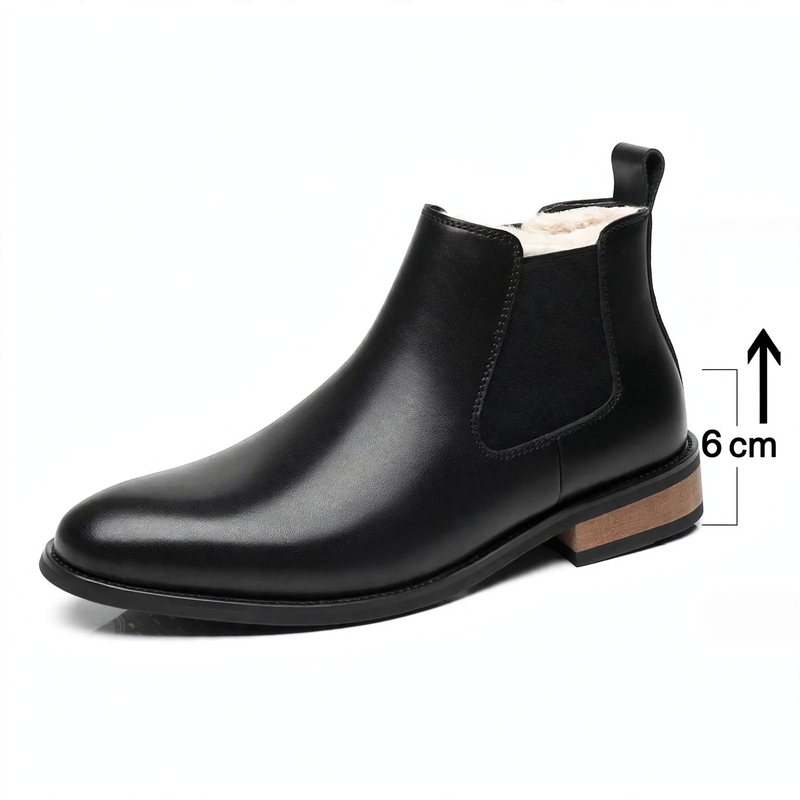 Herren Chelsea-Stiefel aus Leder, spitz zulaufend