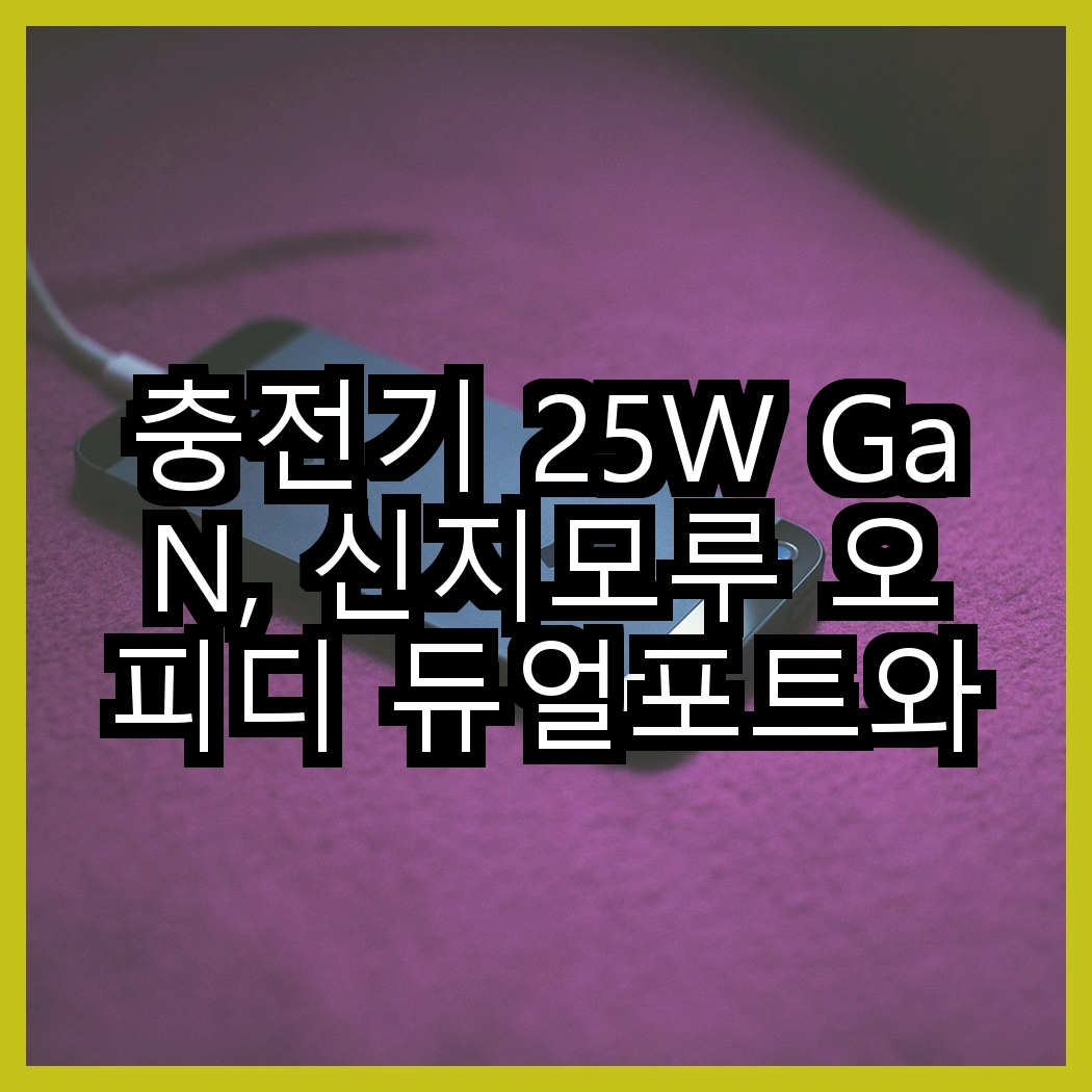 충전기 25W GaN, 신지모루 오피디 듀얼포트와 삼성 초고속 PD의 선택은? 썸네일