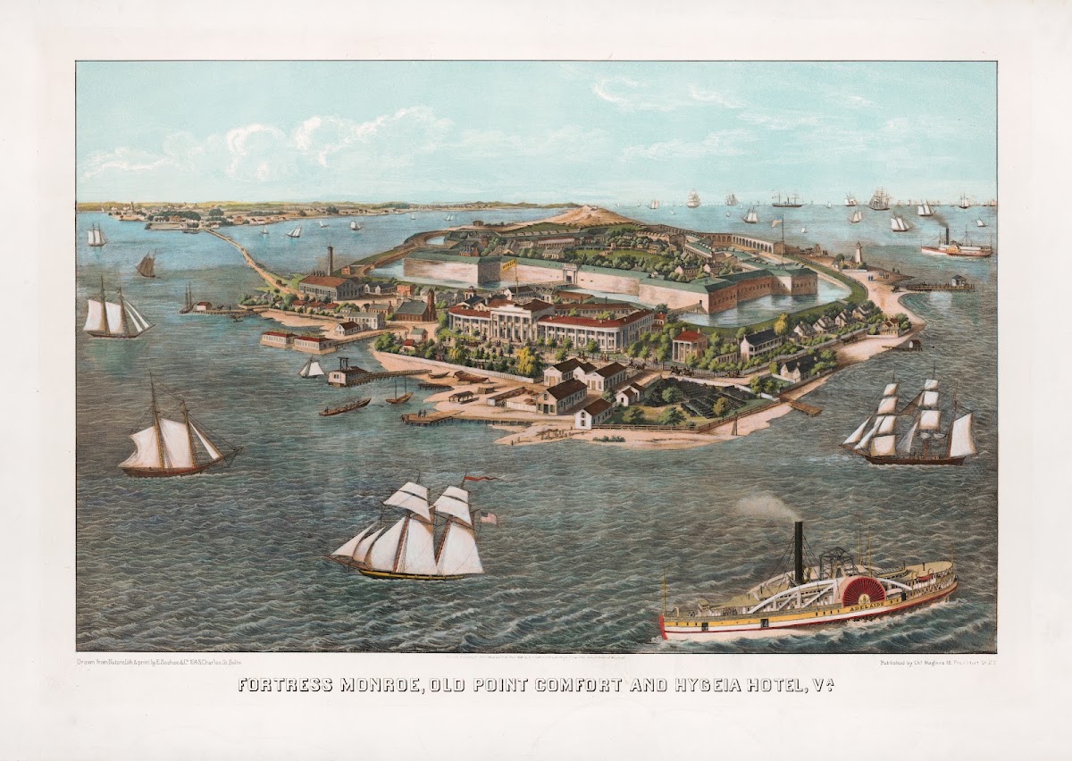 Fortress Monroe Old Point Comfort and Hygeia Hotel Va 1861