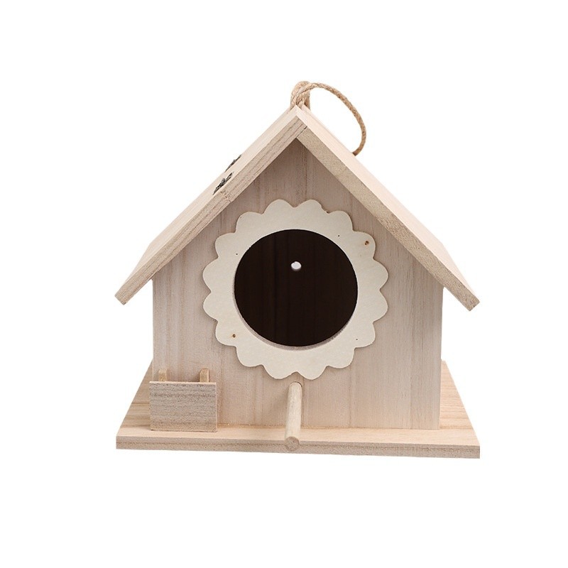 Solid Wood Birdhouse for Outdoor Use
