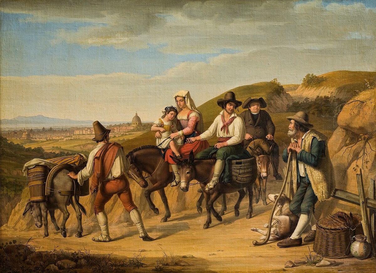 Peasants At Monte Mario On Their Way To Rome 1826