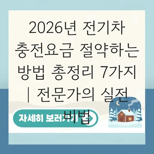 전기차 충전요금 절약하는 방법