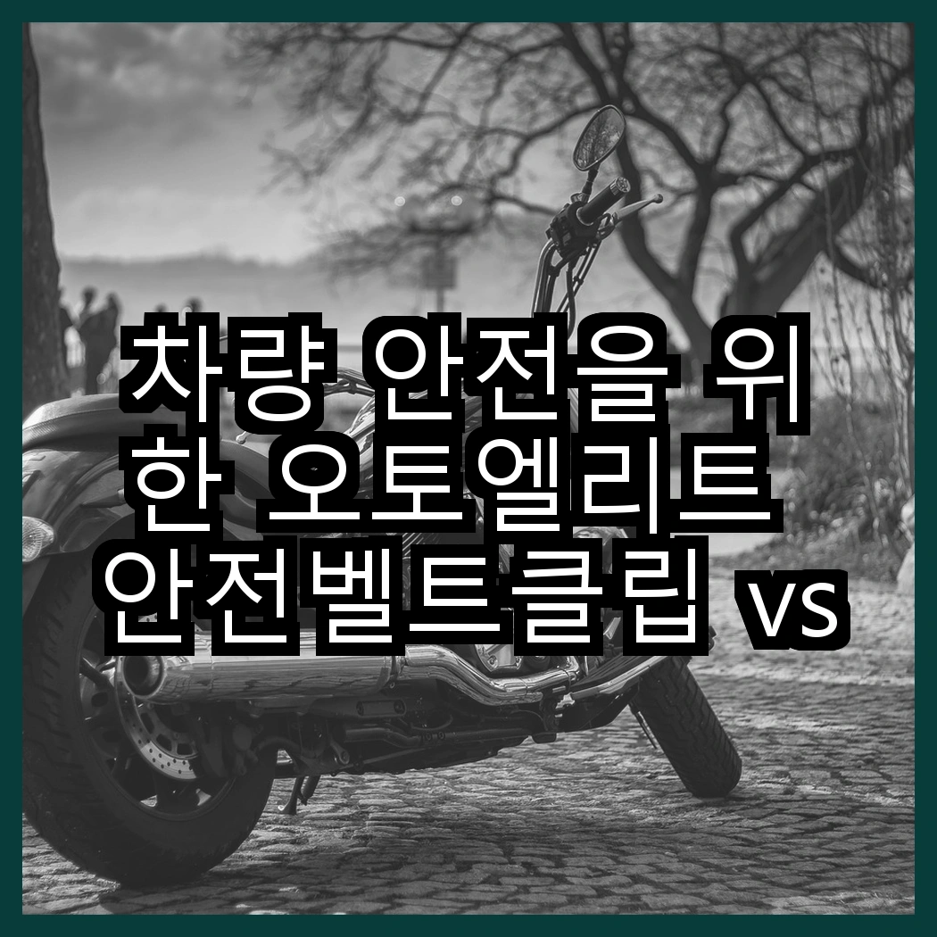 차량 안전을 위한 오토엘리트 안전벨트클립 vs 일신 보수용 빠데, 어떤 것이 더 유용할까? 썸네일