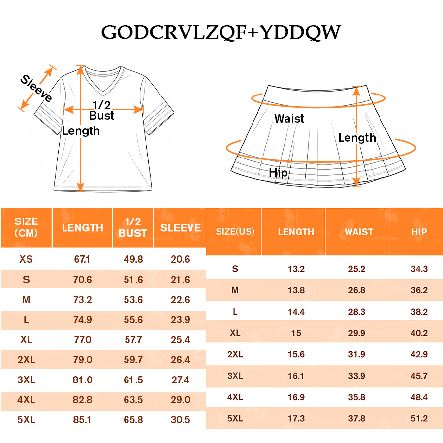AOP GOD Adult V-neck Soccer Jersey + Women's Sports Skirt