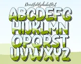 CANVA Frames Alphabet font Block Shadow Retro photo 2 template 14