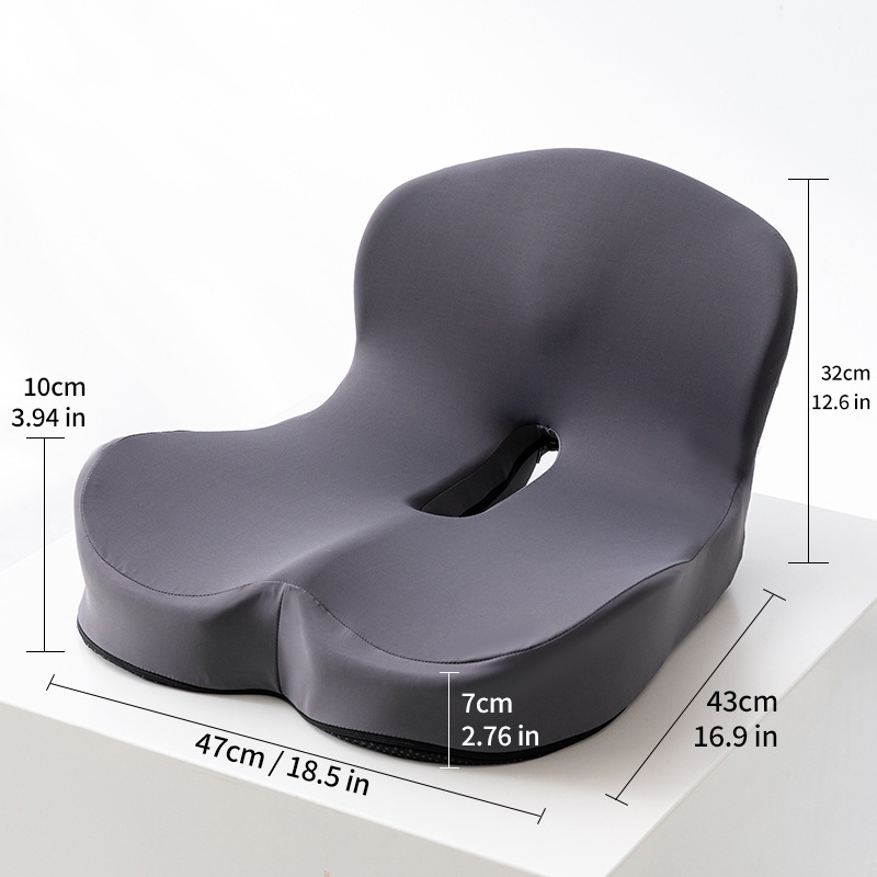 Seat cushion with memory foam backrest