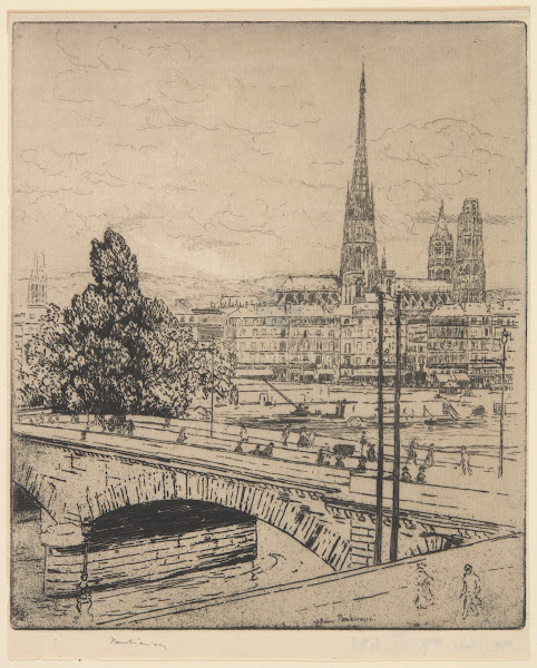 View of the Cathedral in Rouen 1904