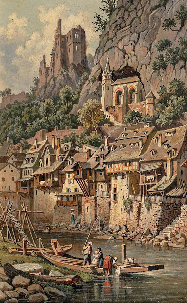 View of the Rock Church and Castle Ruins in Idar Oberstein
