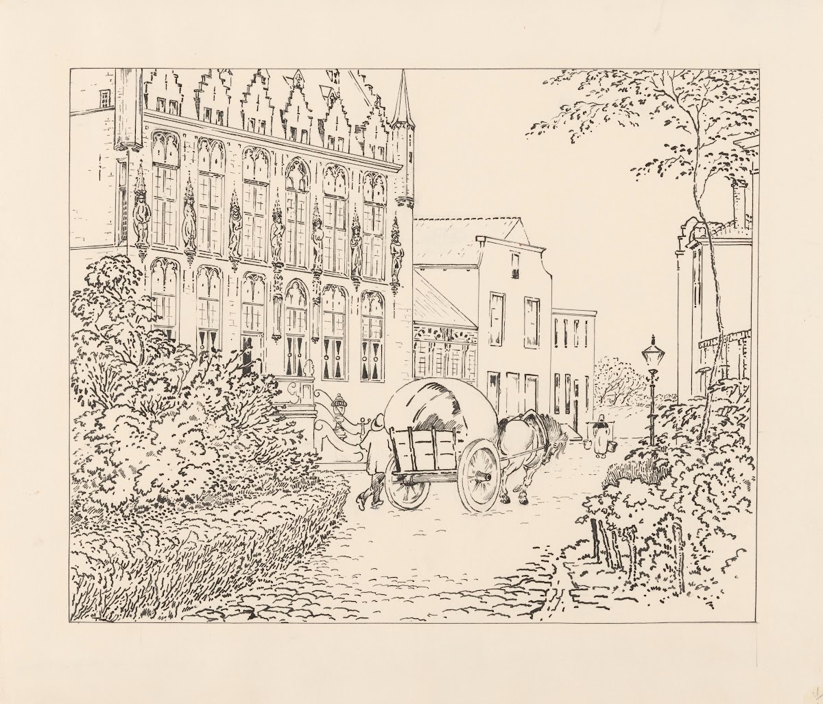 Markt en stadhuis te Veere 20th century