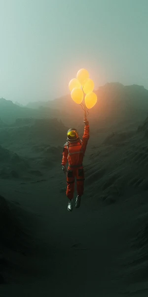 Space Suit, Dream, Surreal Full HD iPhone Wallpaper Background