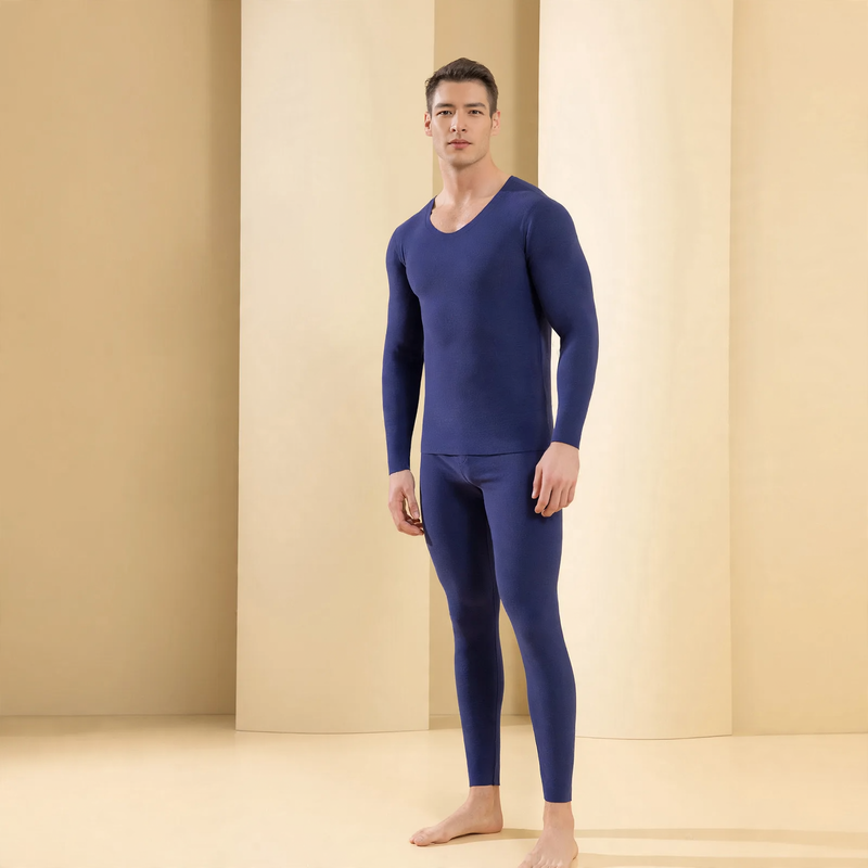 Men's Thermal Set, lined, seamless, antibacterial