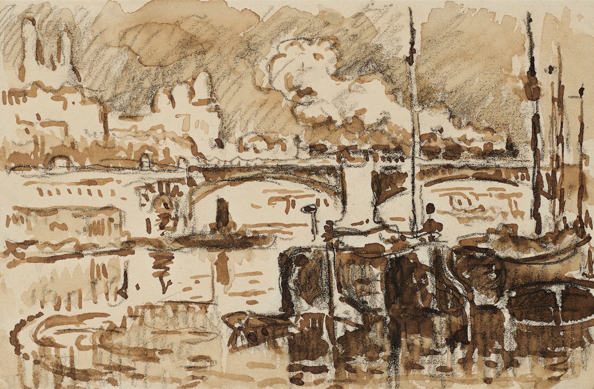 Paris le pont de Grenelle 1900