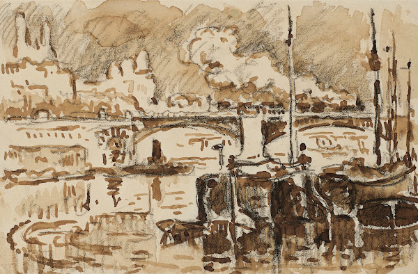 Paris le pont de Grenelle 1900