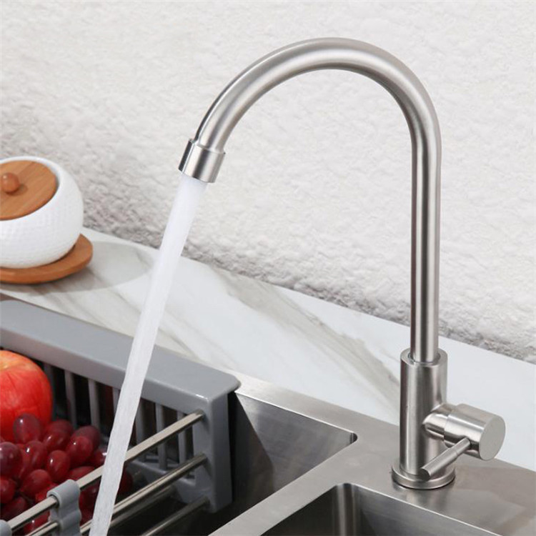 Stainless Steel Kitchen Faucet with Ceramic Valve