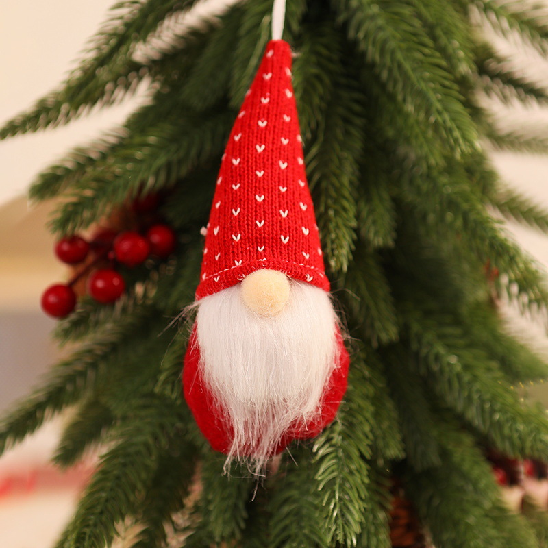 Weihnachtliche Strick-Anhänger, Wichtel-Design