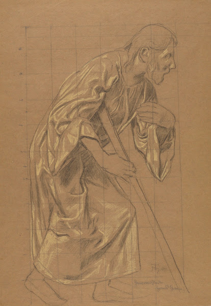 Man in a Long Robe Leaning on a Stick 1906
