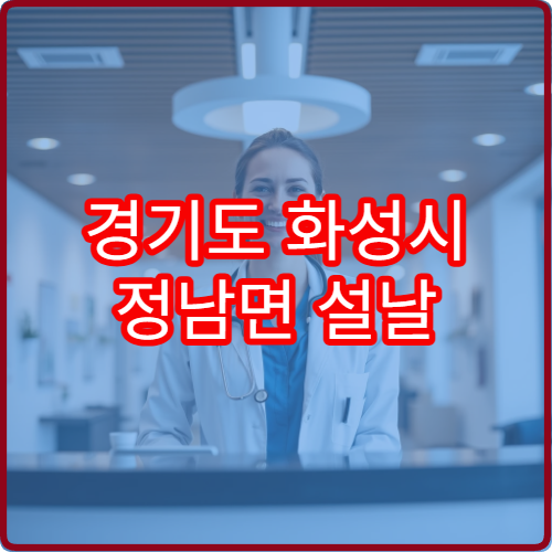 경기도 화성시 정남면 설날 연휴 당직약국 위치와 운영시간 안내