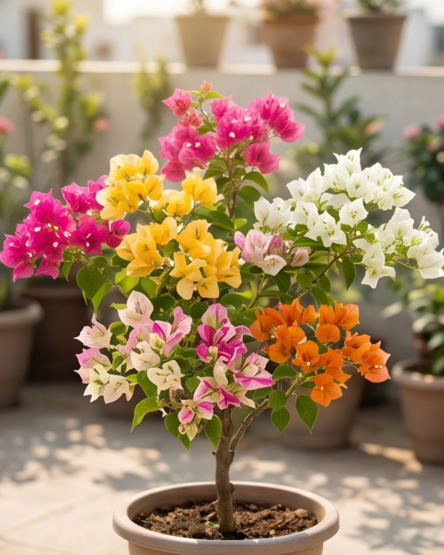 Multi Grafted Bougainvillea Plant (5 Colors in 1) — view 5