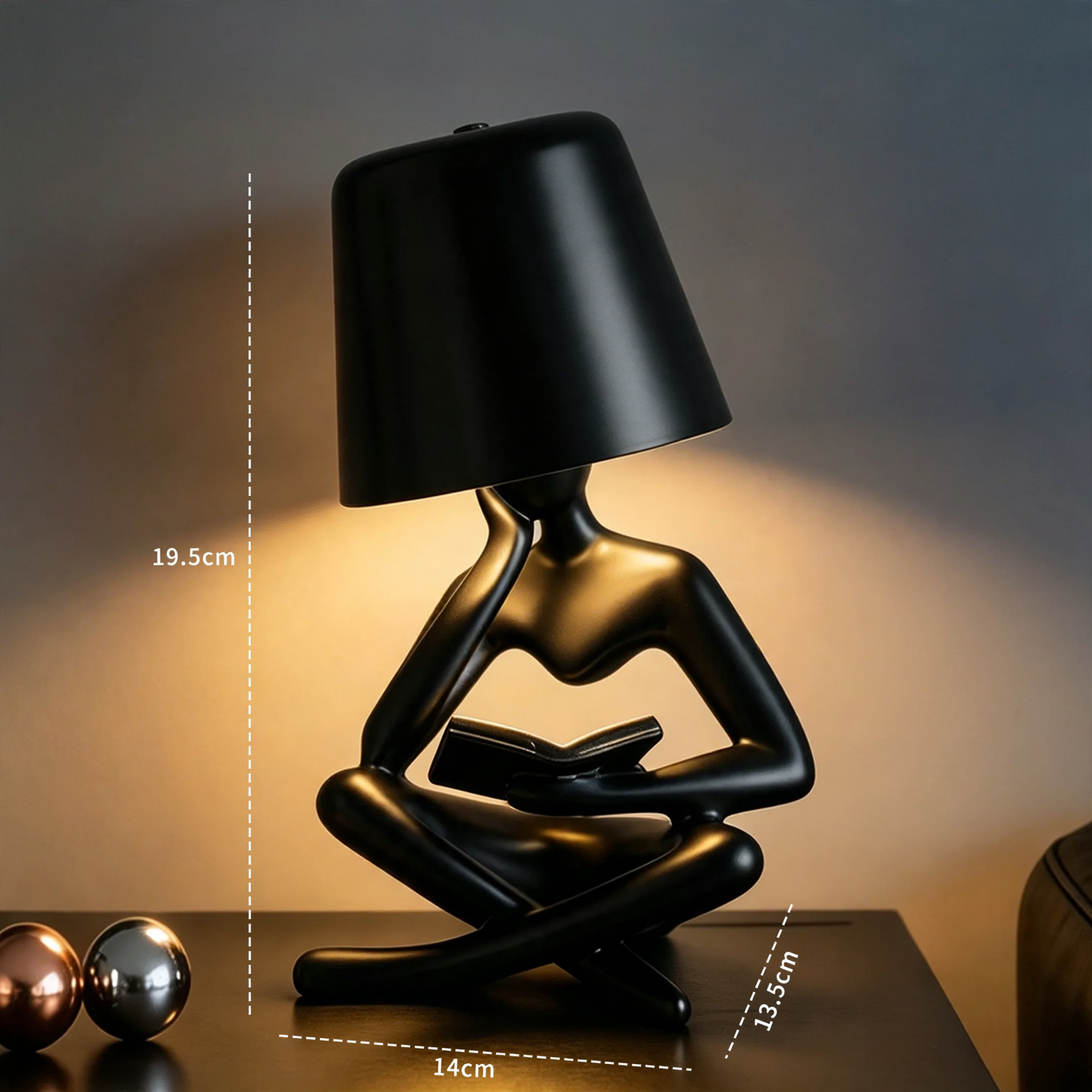 Abstrakte Lesefigur Tischlampe Luxus