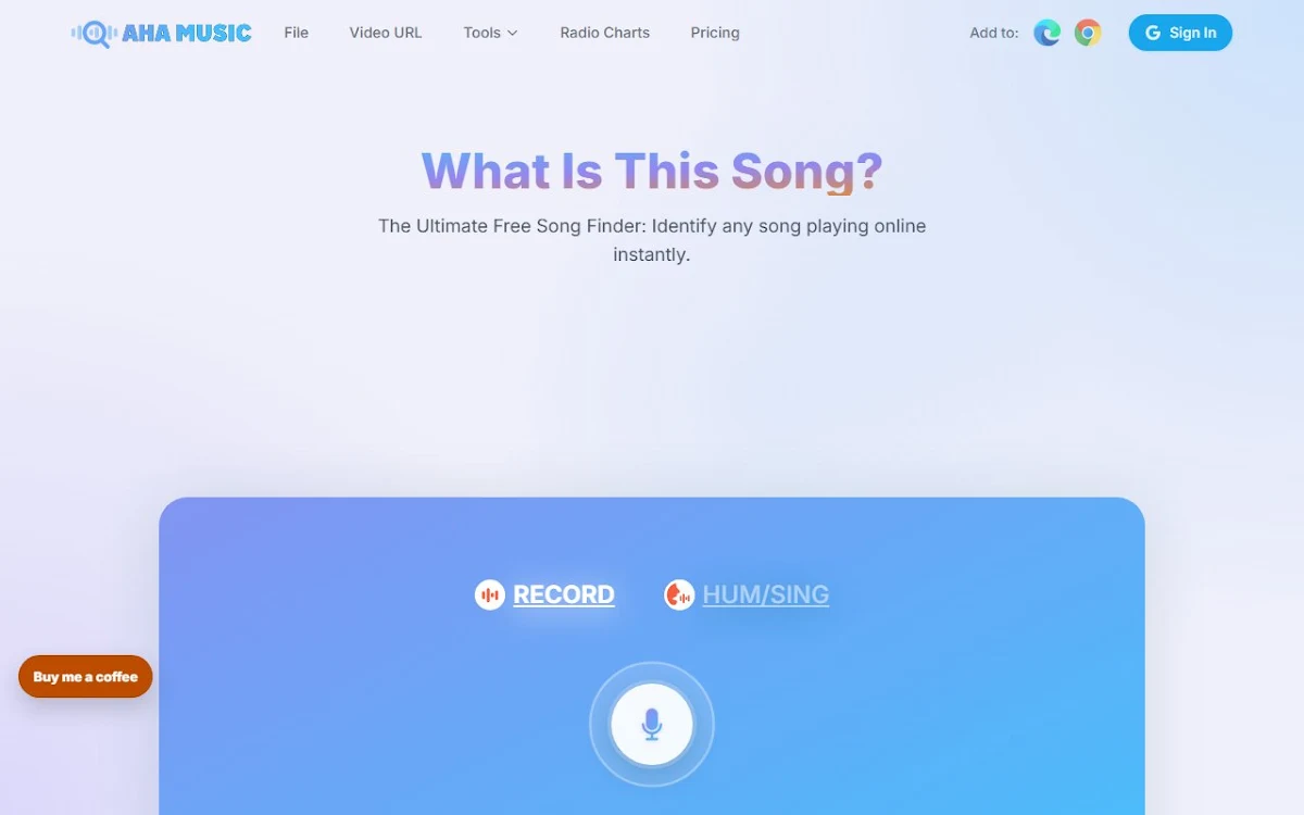 Captura de Music Identifier: Song Finder