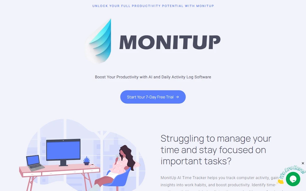 Captura de MonitUp AI Time Tracker