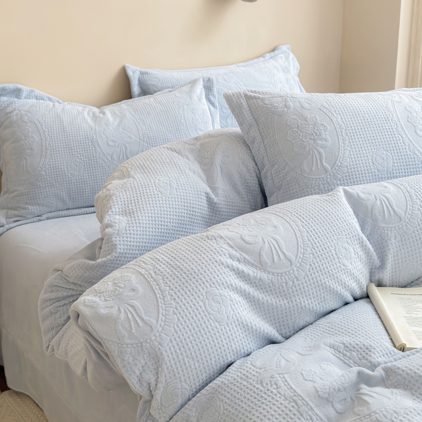 Milk fiber bedding set, 4-piece, extra thick