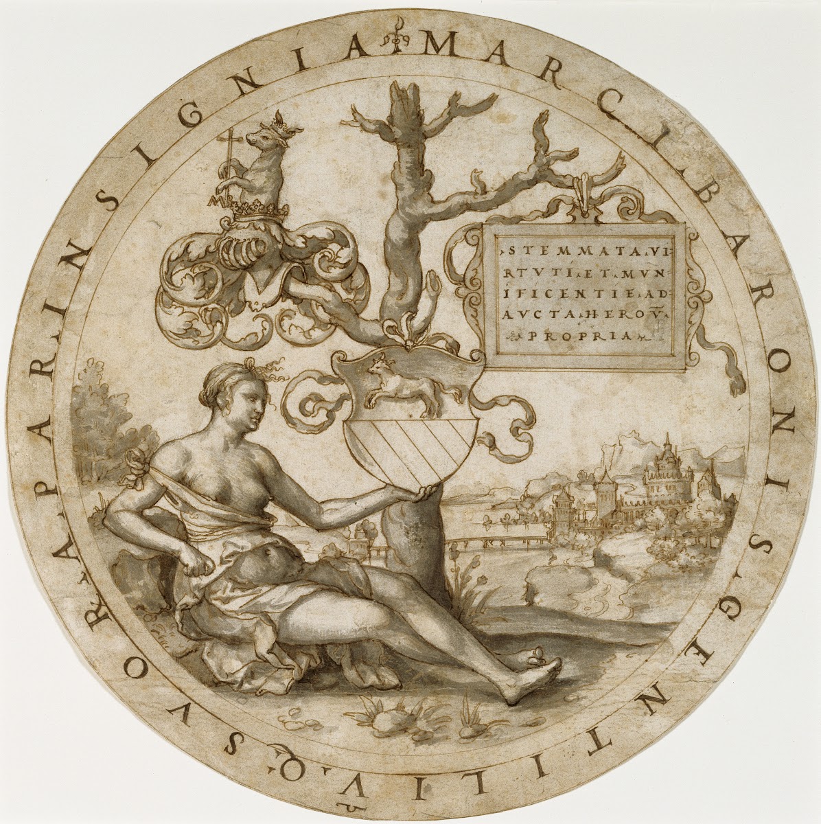 Study for a Stained Glass Window with the Coat of Arms of the Barons von Paar 15