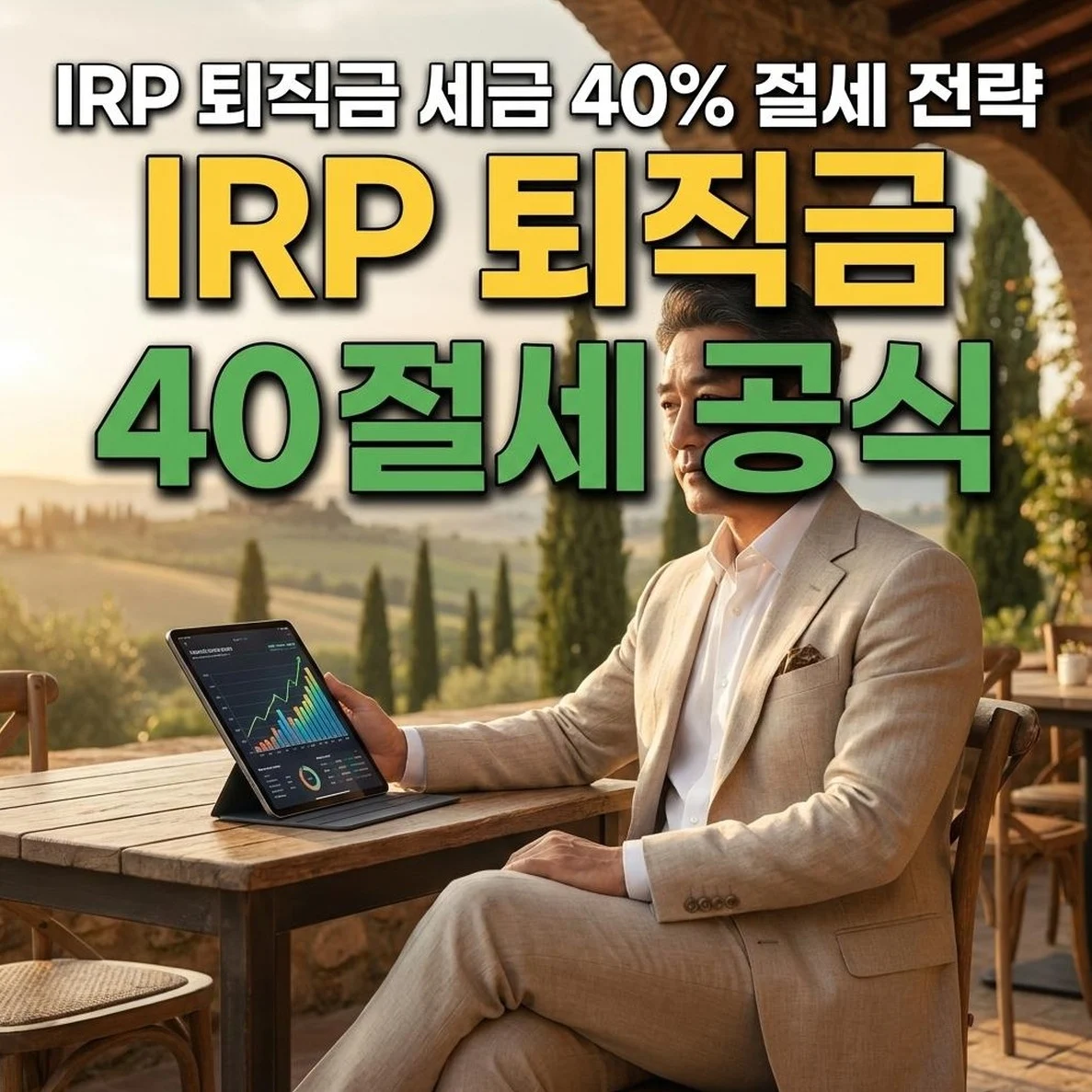 IRP 퇴직금 절세 40% 전략 (2026)
