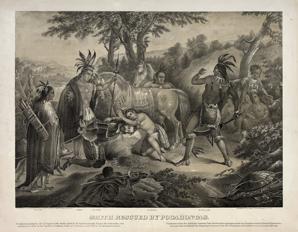 Smith rescued by Pocahontas 1870