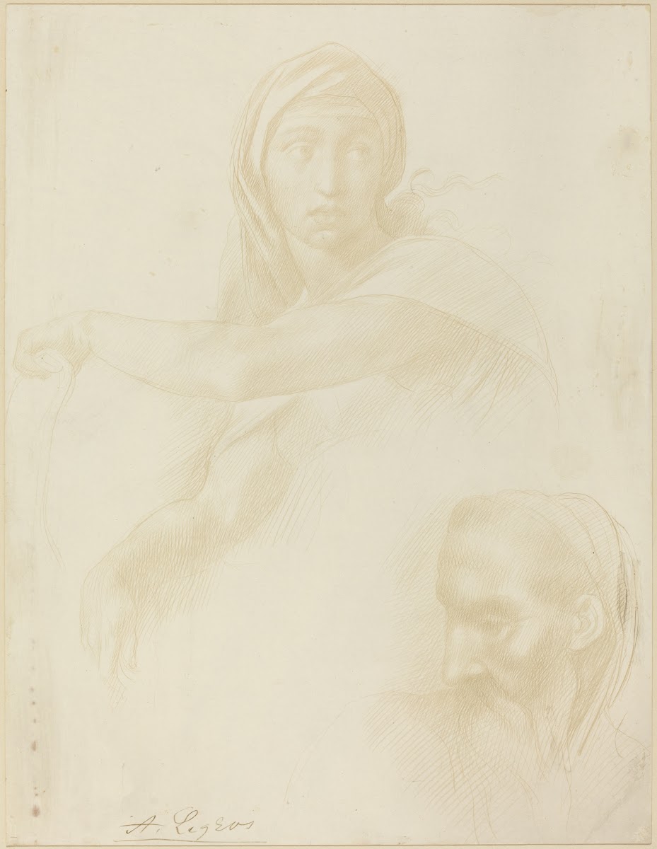 Study of Delphic Sibyl Head of a Man