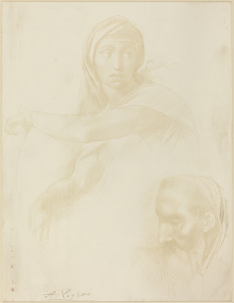 Study of Delphic Sibyl Head of a Man