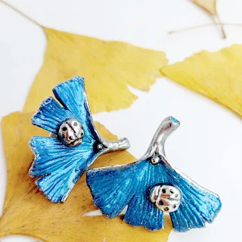 Blue Ginkgo pins