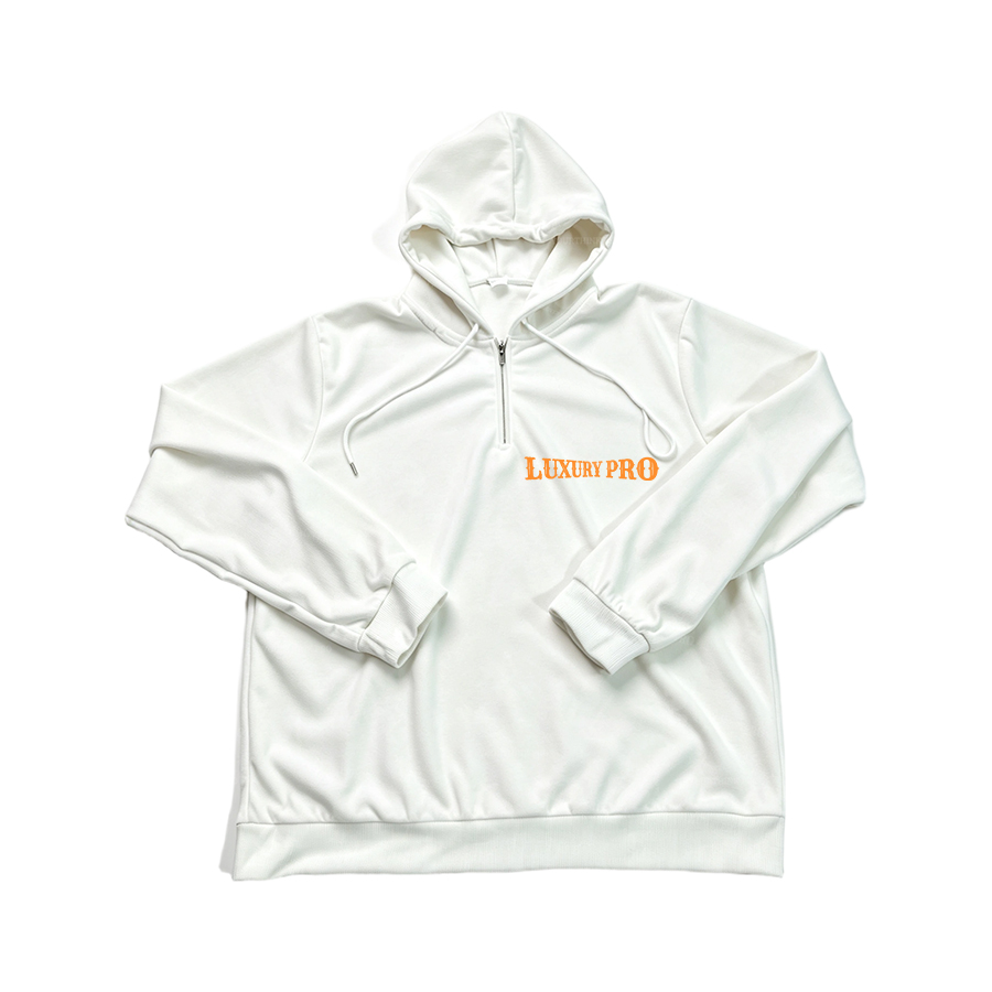 2D Ribbed Half‑Zip Hoodie