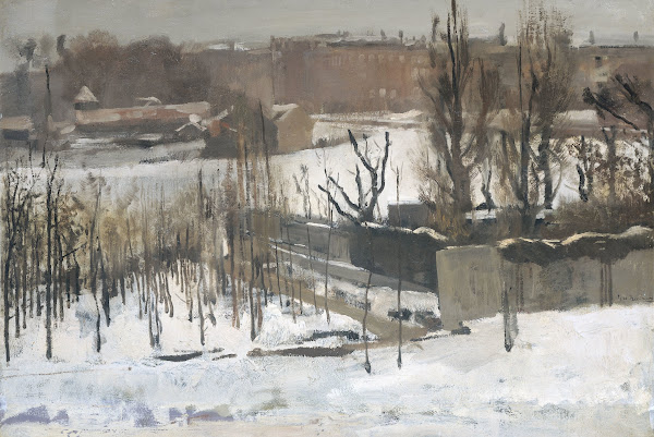 View of the Oosterpark Amsterdam in the Snow 1892