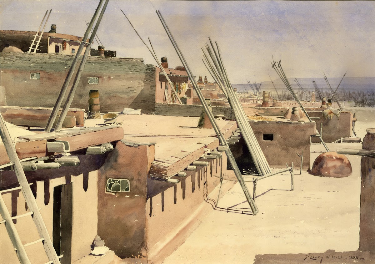 Street in the Pueblo of Zuni New Mexico 1888
