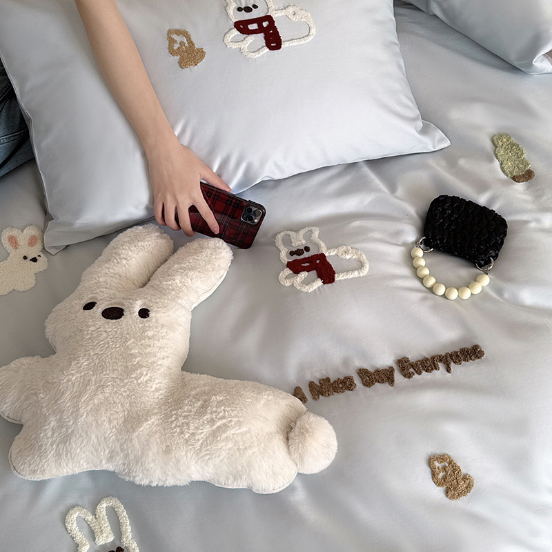 Bedding set made from long-staple cotton, satin, 4-piece