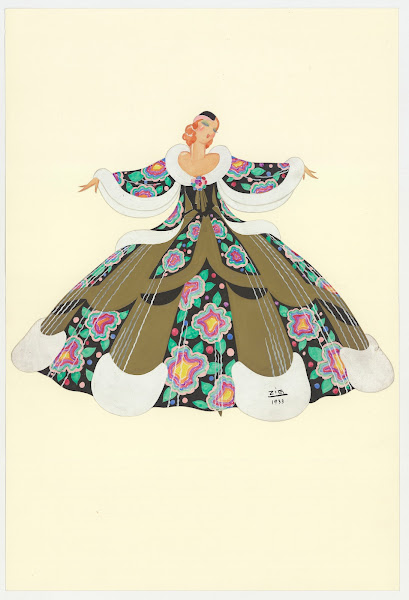 La Traviata  une maquette de costume 1933