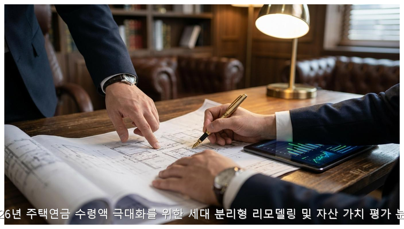 2026년 주택연금 수령액 극대화를 위한 세대 분리형 리모델링 및 자산 가치 평가 분석 핵심 안내 및 분석 인포그래픽 (3)