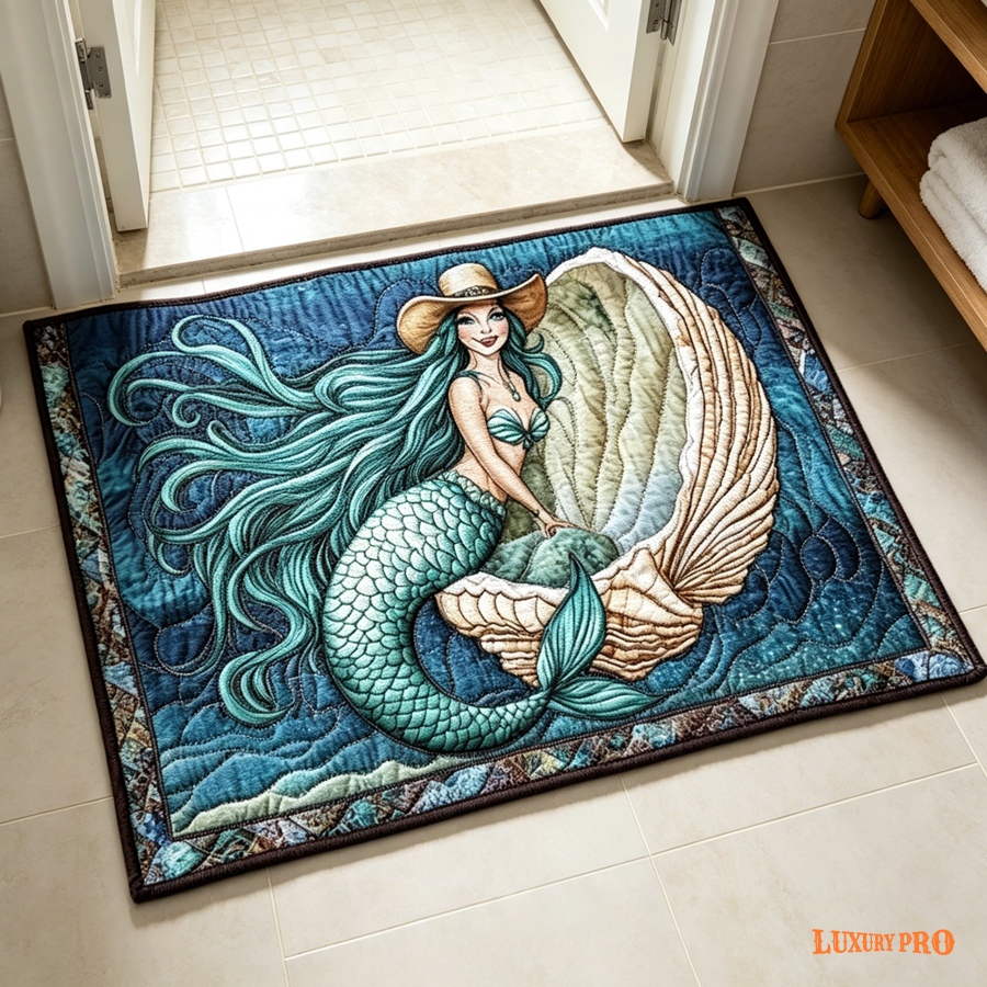 Free-Stitch Quilted Entryway Floor Mat