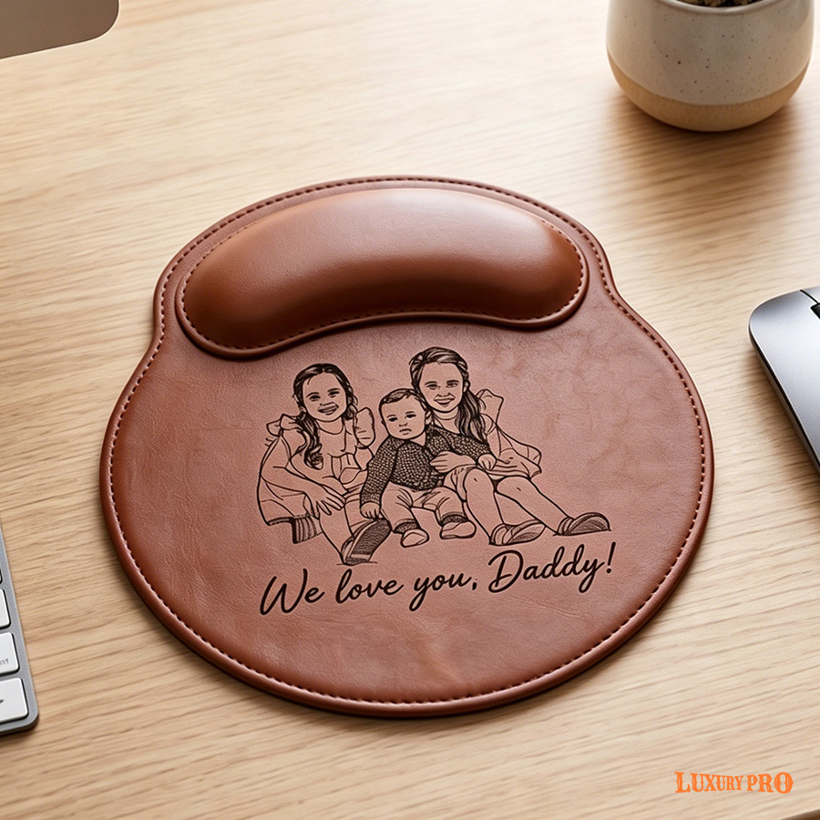 Wrist guard leather mouse pad