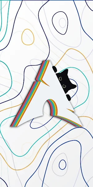 Spectrumos, Black Cat, Colorful, Digital Art, Simple Background 4K Wallpaper Background