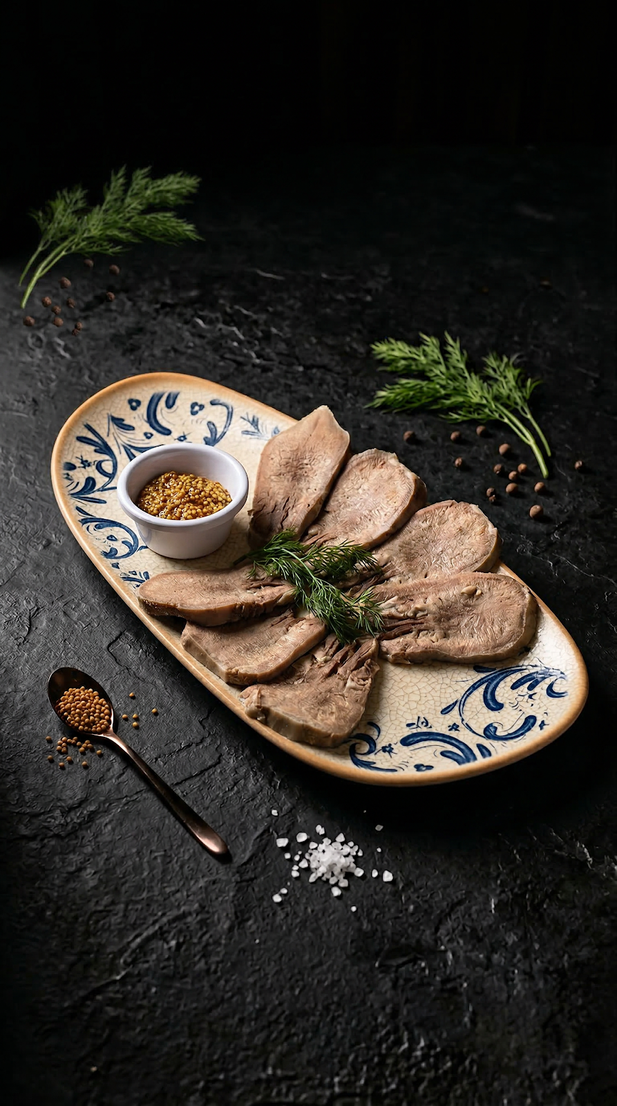 Beef Tongue With Mustard dish