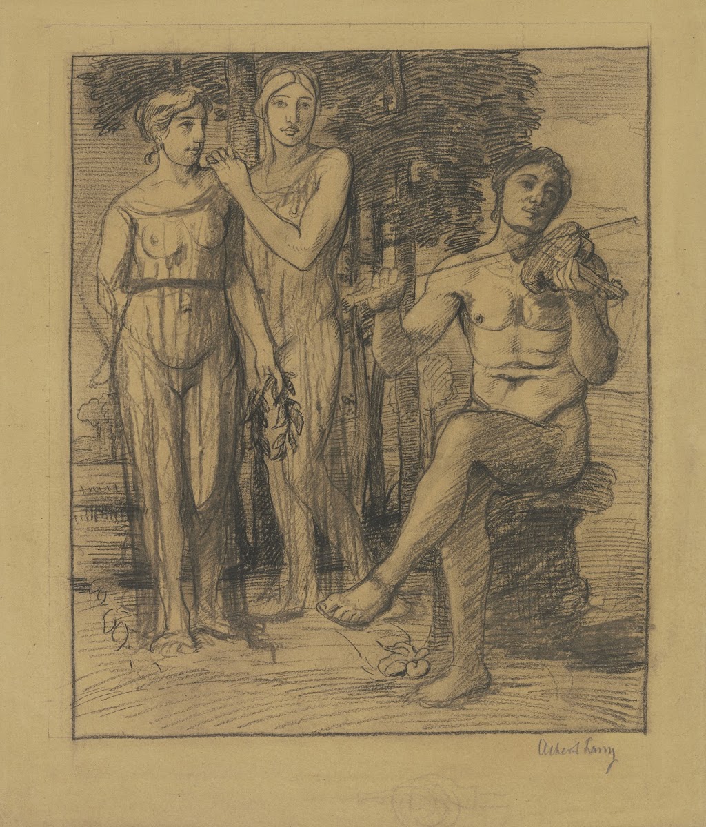 Apollo and two muses