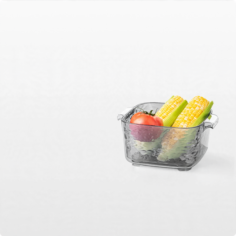 Plastic kitchen strainer, multi-layered